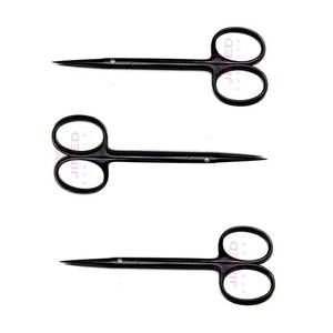 Ciseaux Iris professionnels noirs revêtus STR CVD en acier inoxydable de qualité supérieure, instruments de précision pour la chirurgie plastique - Product Image 1