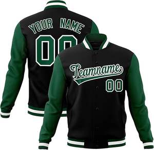 Hommes de haute qualité sur mesure Baseball Letterman Varsity veste col montant prix de gros manches en cuir pour la vente d'hiver - Product Image 2