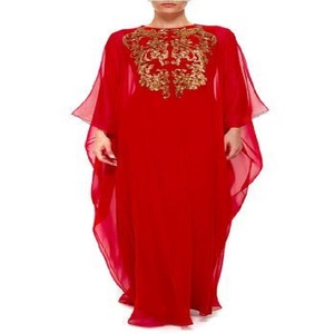 ชุดคาฟตันอิสลามอบายาสีขาว,ชุดลูกปัดคริสตัลสีทองขนาดใหญ่พิเศษ - Product Image 2