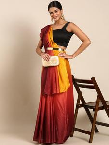 Sari de Chinon de estilo moderno para bodas y fiestas, moda para damas, listo para usar, mayorista de ropa india y pakistaní - Product Image 6