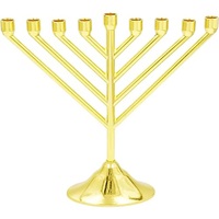 Menorah Hanukkah Bougeoir En Laiton Antique Fini Métal Aluminium 9 Menorah Bougeoir Décoratif