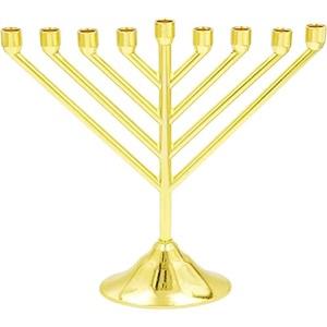 Menorah Hanukkah Candle Holder Brass Antique Finished Metal Aluminium 9 Menorah Candle Holder <b>Decorative</b> - Product Image 3