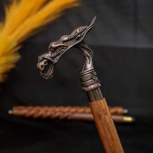 Decorative brass and wooden <b>walking</b> <b>stick</b> premium cane for senior support balance gifting use - Product Image 1