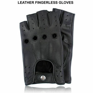 Gants de sport fins à demi-doigts, pour sports de plein air, moto, cyclisme, entraînement en salle de sport, gants en cuir respirants à doigts courts, en provenance du Pakistan - Product Image 3