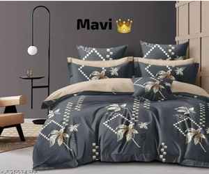 Ensemble de draps en coton de qualité élégante 3 pièces imprimé floral solide Style classique 200TC Durable organique confortable idéal pour les cadeaux - Product Image 3