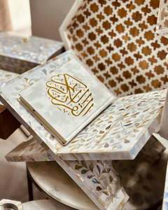 Porte-livre de luxe en nacre pour le coran et la Bible islamique Ramadan Mubarak Eid support de décoration pour la lecture sacrée et l'affichage à la maison - Product Image 1