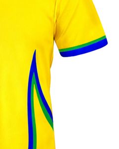 Maillot de football jaune et bleu avec short, respirant, en polyester, pour l'entraînement, les matchs, les sports d'équipe - Product Image 6