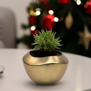 CUD5307GD - Pot unique à effet ondulé doré - 7 H - Product Image 5