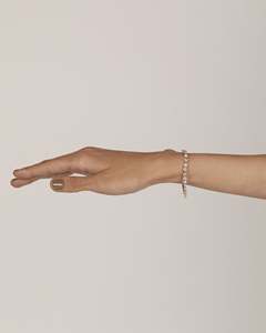 Pulsera de tenis de oro blanco de 14 quilates con diamantes redondos cultivados en laboratorio, claridad DEF VVS VS, joyería para mujer, 12 gramos, proveedor OEM, directo de fábrica, B2B - Product Image 2