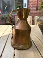 Carafe en cuivre martelé finition antique avec couvercle sans BPA, recyclable, non toxique, grande capacité, pour chauffe-tasses et carafes