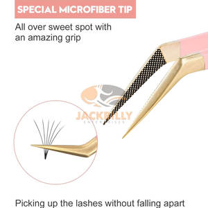 Accessoires de cils de haute qualité en acier inoxydable pointu ensemble de pincettes antistatiques de précision pour cils de bricolage professionnels - Product Image 2