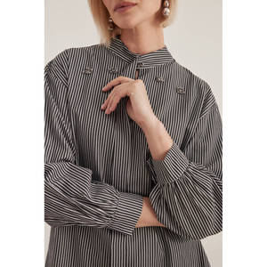 Blusa con Cuello Bordado con Estampado de Leopardo para Mujer, Ropa de Oficina - Product Image 5