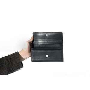 Vente en gros de porte-monnaie unisexe fin de haute qualité, à grande capacité, avec fermeture éclair, en cuir véritable, style vintage, personnalisable, à la mode - Product Image 4