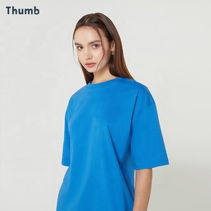 Oversize T-shirt Drop Shoulder High Quality Custom Blanks Made Thailand Printing 100% Cotton Hip Hop Solid Pattern Breathable - Product Image 5