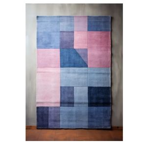 Modern Handmade NewZealand Wool Area <b>Rug</b> Abstract <b>Pastel</b> Color Block Design High Pile Non-Slip Stain Resistant for Home Office - Product Image 4
