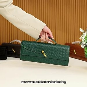 Borsa a Mano e a Spalla di Lusso da Donna Nuovo Design in Pelle PU Intrecciata Forma Quadrata con Texture a Trama alla Moda - Product Image 6