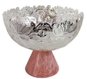 Better Home Fruit Basket Resina Plata Forma redonda Cuencos para servir frutas Base de resina Utensilios de cocina para hoteles Restaurantes y fiestas - Product Image 6