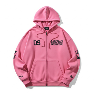 Sudadera con capucha Vintage con cremallera para hombre de alta calidad hecha en fábrica, mezcla de poliéster/algodón, transpirable, cálido, invierno, logotipo personalizable, ajuste holgado - Product Image 3