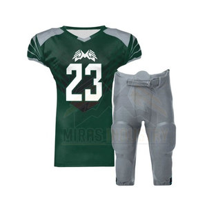 Vente en gros d'uniformes de football américain de haute qualité Design personnalisé unisexe grande taille chemises jeunes adultes motif drapeau respirant - Product Image 1