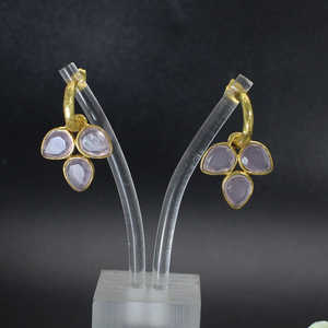Rose Quartz <b>Fashion</b> <b>Chandelier</b> Drop <b>Earrings</b> - Product Image 4