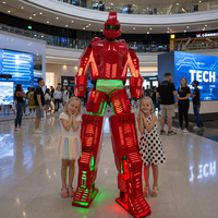 Costume de robot géant lumineux à LED pour tout le corps, idéal pour les défilés en plein air et les spectacles de robots ambulants