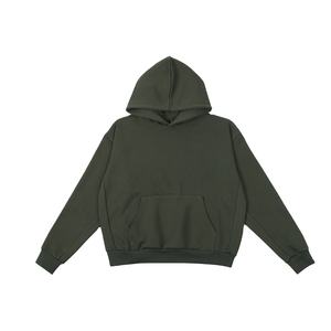Sweat à capuche en coton délavé à l'acide 400gsm avec logo personnalisé et serviette brodée Technique de vêtement teint Épaule tombante Sweat à capuche épais vieilli - Product Image 1