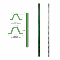 Poteau de signalisation en acier inoxydable en forme de U, étanche, galvanisé, thermolaqué, résistant aux rongeurs et à la décomposition, couleur personnalisable, pour clôture – Vente en gros