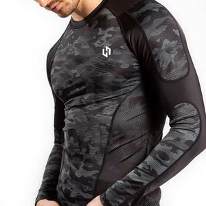 Chemises de compression respirantes pour hommes en polyester Body Building Rash Guard pour vêtements de fitness - Product Image 4