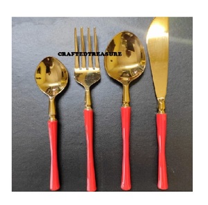 Mango de madreperla elegante adecuado cuchara de acero inoxidable Servidor de ensalada juego de cubiertos proveedor al por mayor de alta calidad - Product Image 5