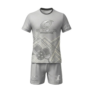 Uniforme de Pickleball para Hombre con Impresión por Transferencia de Calor, Secado Rápido, Corte Regular, Manga Corta, Nombre del Equipo Personalizado, Ropa de Tenis de Padel - Product Image 1