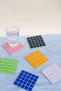 Sous-verre en mosaïque de verre carré fait à la main, tapis de tasse, résistant à la chaleur, vaisselle, coussin de table, cuisine, salle à manger, maison, bar à café, base de bouteille - Product Image 2