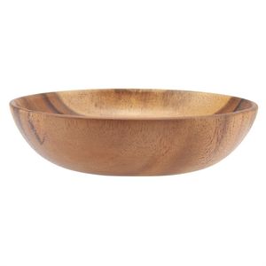 Juego de ensaladeras de madera de acacia marrón liso hecho a mano, utensilios de mezcla redondos grandes para uso alimentario - Product Image 1