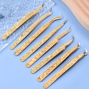 Pinzas para cejas personalizadas, de acero inoxidable, color dorado - Product Image 3