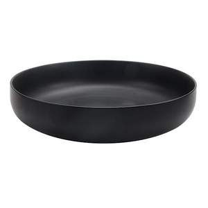 Bol de service en fer noir mat plat en métal élégant idéal pour les repas contemporains buffet traiteur restaurant servant un décor festif - Product Image 1