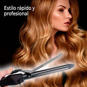 Arricciacapelli Automatico in Titanio con Display LCD della Temperatura, Elettrico a Batteria, in Lingua Francese, per Ricci Brillanti e Duraturi - Product Image 1