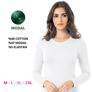 <b>Women</b> Long Sleeve Top Seamless Knitted Casual Cotton Modal <b>Undershirt</b> Eco-Friendly - Product Image 5