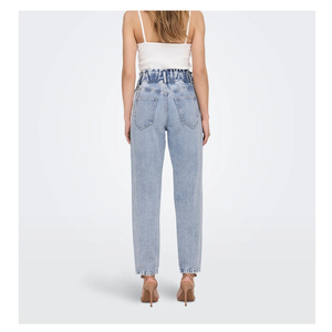 Perle Design Jean Pantalon Femme Jeans Denim Tissu Maigre Style Bleu Couleur Jambe Fermeture Éclair Braguette Dames Jeans Entretien OEM - Product Image 3