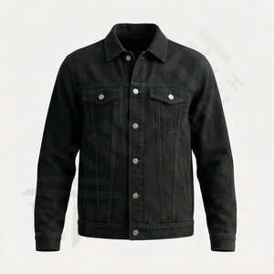 <b>Men's</b> High Quality Reversible Wool Denim <b>Jacket</b> Custom <b>Long</b> Outdoor Jean <b>Jacket</b> Waterproof Manufacturing Outerwear - Product Image 1