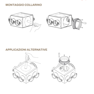 Tecnosystemi Plénum de distribution complet pour systèmes VMC à conduits, prises de diamètre 75 et 90 avec registre d'équilibrage, Pièces CVC - Product Image 5