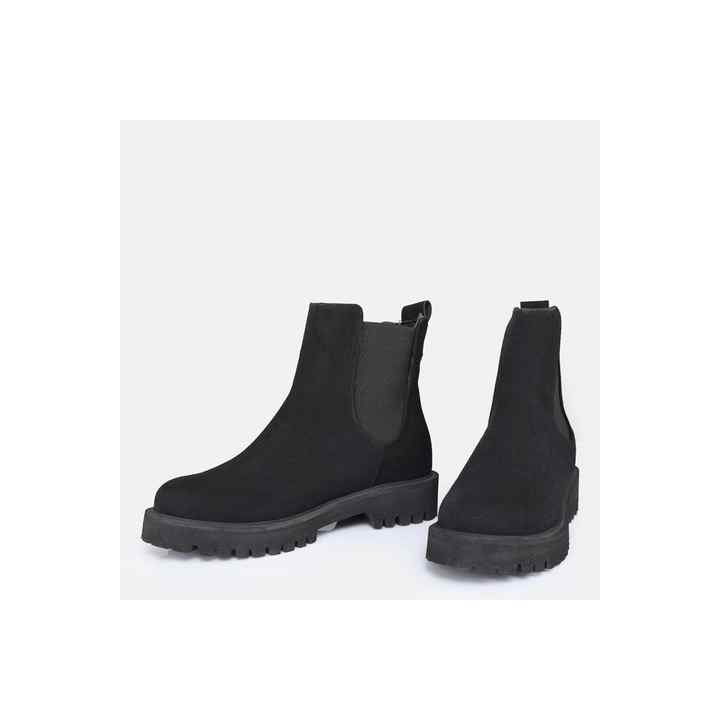 BIG SIZE WOMEN'S EVA SOLE BOOTS BLACK SUEDE 41-42-43-44