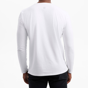 T-shirt à manches longues en coton 100% avec logo personnalisé pour adultes, dernière arrivée, vêtements décontractés, t-shirts pour hommes à manches longues - Product Image 5