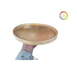 Bandeja de bambú hecha a mano Plato de servicio de madera rústica Bandeja de cocina ecológica para comer Café Té y comida - Product Image 4