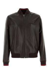 Vestes en cuir formelles de haute qualité avec placement de logo avant à col montant - Product Image 4