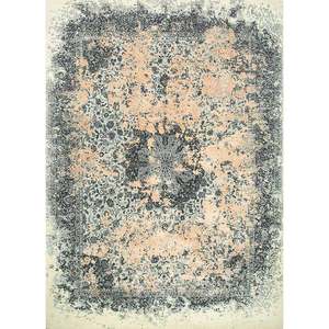 Alfombras de Lana y Seda Anudadas a Mano del Lejano Oriente, Modelo Skrt-814, para Sala de Estar, Dormitorio, Hechas a Mano, con Medallón Rectangular Abstracto, para Pasillo - Product Image 1