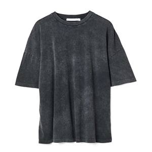 Camisetas de gran tamaño con lavado ácido para mujer, camisas lisas en blanco de manga corta, camiseta de ajuste cuadrado de gran tamaño para mujer, transpirable para niñas - Product Image 4