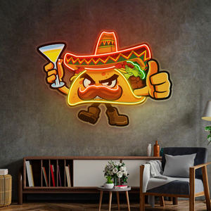 Magasin d'alimentation mexicain led enseigne au néon Tacco alimentaire impression UV enseigne au néon acrylique effet 3D enseigne UV pour les promotions publicitaires des magasins - Product Image 2
