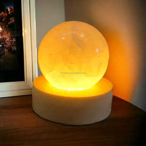 Natural Healing Gemstone Rose Quartz Sphere Night Lamps Wholesale <b>Crystal</b> Sphere Night Lamp <b>for</b> Reiki Meditation Decoration - Product Image 2