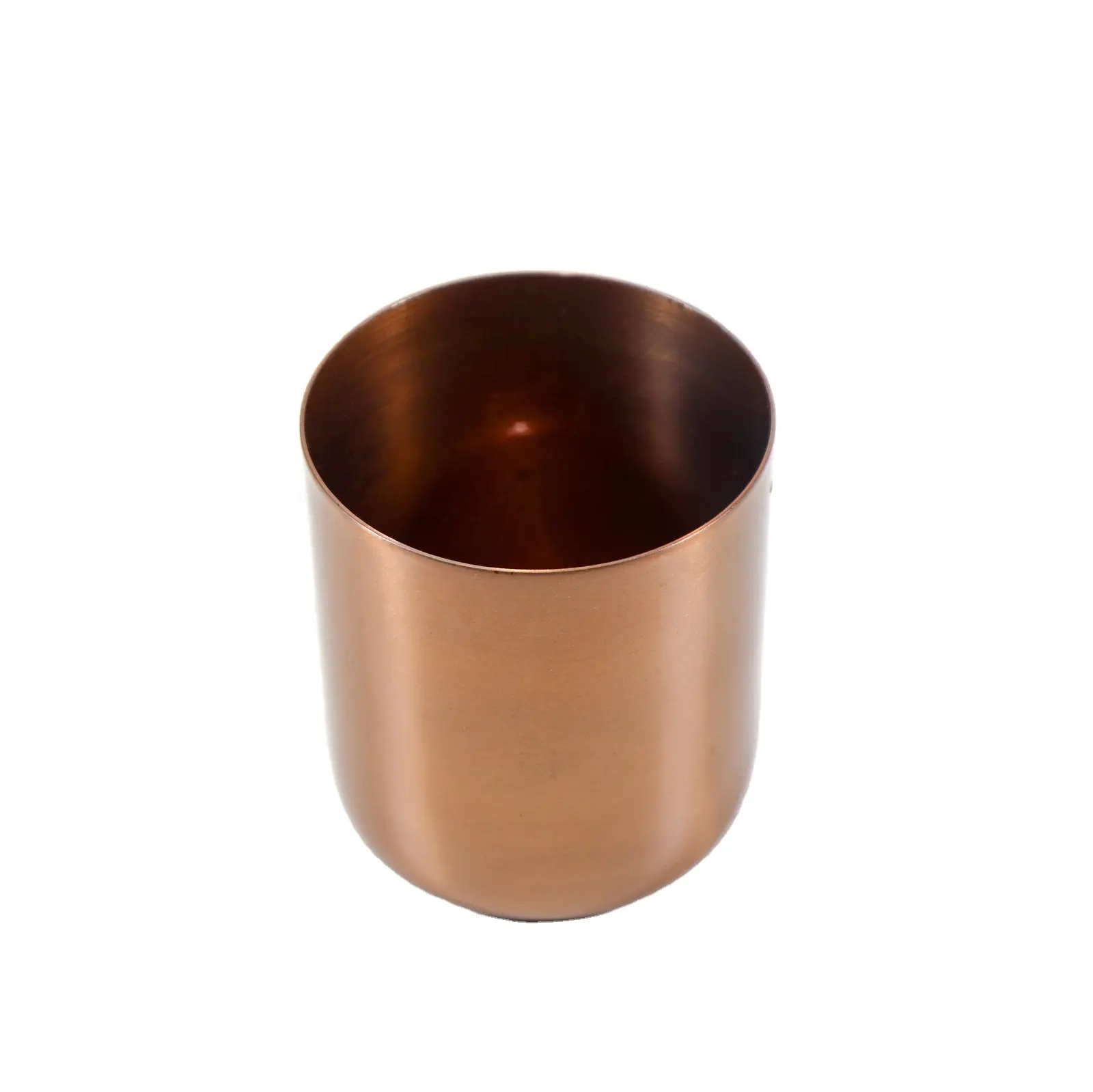 Customized Logo metal copper small Candle Jars with copper colored candle containers jars from India