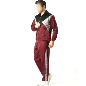 Chándales con cremallera frontal bloqueados de 2025 colores, ropa de jogging para hombre, conjuntos de chándal de poliéster de longitud completa transpirables de ajuste Regular - Product Image 3