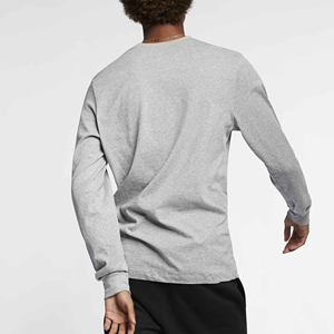 Camiseta de Manga Larga para Hombre Harry Johnson, Cuello Redondo, Corte Ajustado, Color Gris Sólido, Poliéster/Algodón, Estilo Casual, Lavado Ácido, Secado Rápido, Logotipo Frontal - Product Image 3
